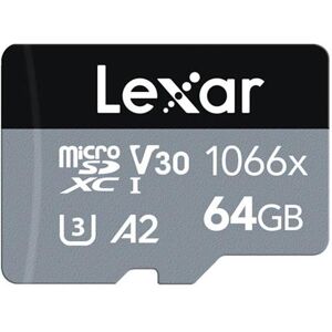 Lexar microSDXC Silver Series UHS-I V30 64GB Memory Card