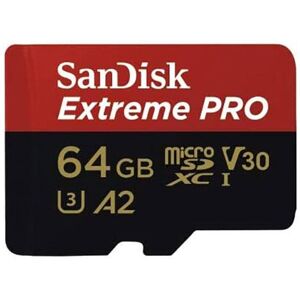 SanDisk Extreme Pro microSDXC 64GB 200MB/s Memory Card with Adapter