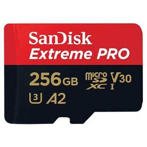 SanDisk Extreme Pro microSDXC 256GB 200MB/s Memory Card with Adapter