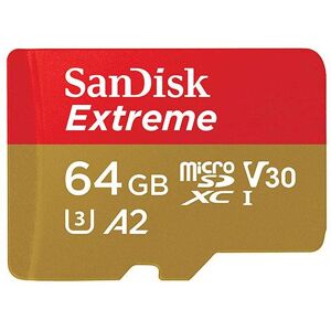 SanDisk Extreme microSDXC 64GB 170MB/s UHS-I Memory Card + Adapter