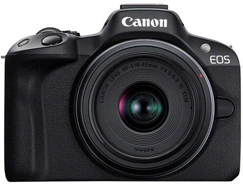 Canon EOS R50 Mirrorless Camera in Black with RF-S 18-45mm Lens