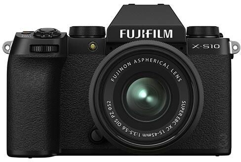 Fujifilm X-S10 Mirrorless Camera in Black with XC15-45mm Lens