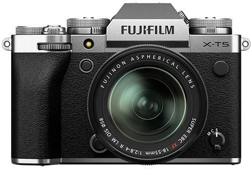 Fujifilm X-T5 Mirrorless Camera in Silver with XF18-55mm F2.8-4 R LM OIS Lens