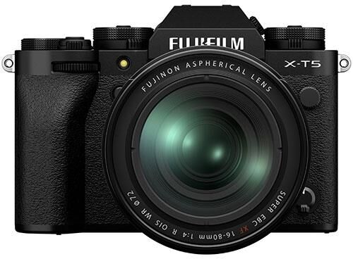 Fujifilm X-T5 Mirrorless Camera in Black with XF16-80mm F4 R OIS WR Lens