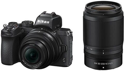 Nikon Z 50 Mirrorless Camera with DX 16-50mm and 50-250mm VR Lenses