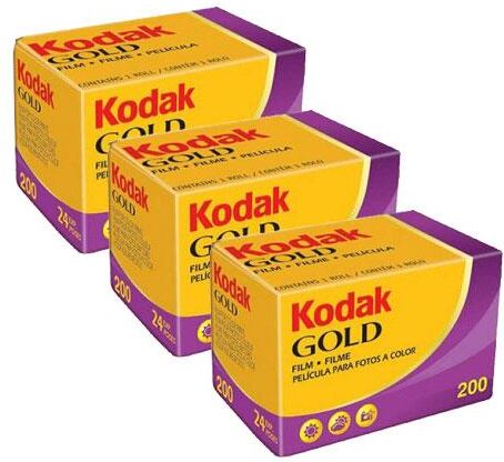 Kodak Gold 200 35mm 24 Exposure Colour Film Pack of 3