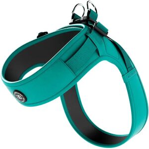 BullyBillows Boomerang Harness - Non Restrictive, Lightweight, Small - Medium Breeds - Teal S