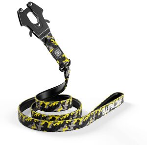 BullyBillows 1.4m Swivel Combat Lead Neoprene Lined, Secure Rated Clip with Soft Handle - CAMO Lightning