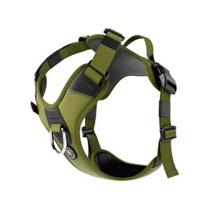 BullyBillows Hurricane Harness - Non Restrictive, With Handle, Adjustable & Reflective - All Breeds - Olive Green M