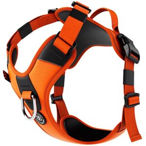 BullyBillows Hurricane Harness - Non Restrictive, With Handle, Adjustable & Reflective - All Breeds - Orange Orange S