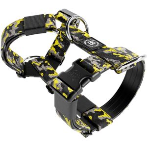 BullyBillows TRI-Harness Anti-Pull, Adjustable & Durable - Dog Trainers Choice - CAMO Lightning v2.0