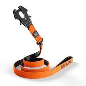 BullyBillows 1.4m Swivel Combat Lead Neoprene Lined, Secure Rated Clip with Soft Handle - Orange Orange