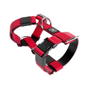 BullyBillows TRI-Harness Anti-Pull, Adjustable & Durable - Dog Trainers Choice - Red v2.0