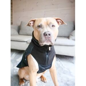 BullyBillows Dog Coat With Zip - Shower Proof - Black Black S