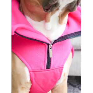 BullyBillows Dog Coat With Zip - Shower Proof - Carmine Rose S