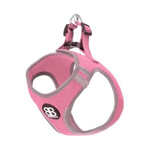 BullyBillows Step in Harness Soft Mesh - Reflective with Velcro Strap - Pink L