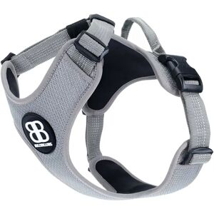 BullyBillows Active Harness With Handle - Padded Lining & Highly Reflective - Grey L