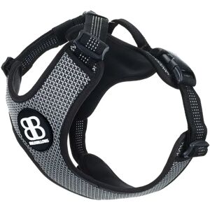 BullyBillows Active Harness With Handle - Padded Lining & Highly Reflective - Black Black M