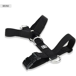 BullyBillows Mini TRI-Harness No Pull & Adjustable - Black v2.0 Black XS