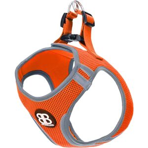 BullyBillows Step in Harness Soft Mesh - Reflective with Velcro Strap - Orange Orange XL