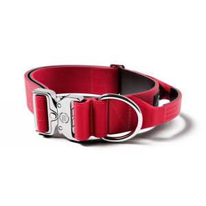 BullyBillows 5cm Combat Collar With Handle & Rated Clip - PLATINUM Red v2.0 XL