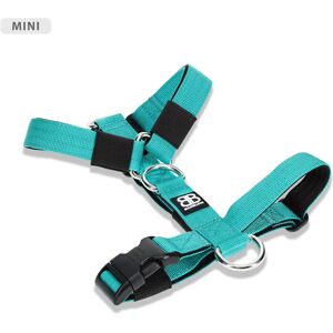 BullyBillows Mini TRI-Harness No Pull & Adjustable - Turquoise v2.0 XXS