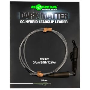Korda Dark Matter Leader QC Hybrid Clip - Clear 30lb 1m Korda Dark Matter Leader QC Hybrid Clip - Clear 30lb 1m
