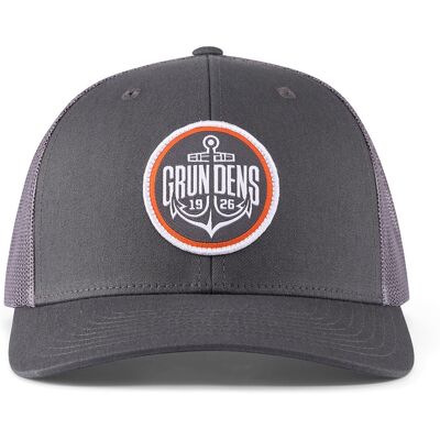 Grundens Logo Anchor Trucker Hat - Charcoal Grundens Logo Anchor Trucker Hat - Charcoal