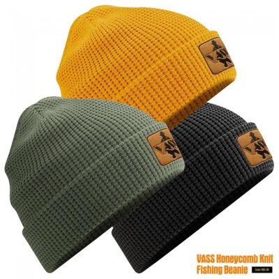 Vass VB52N Organic Cotton Honeycombe Beanie - Khaki Vass VB52N Organic Cotton Honeycombe Beanie - Khaki