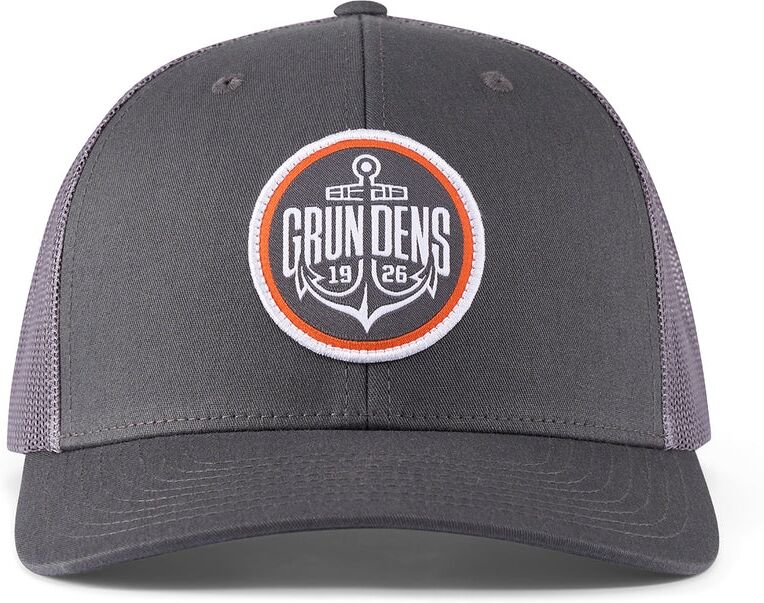 Grundens Logo Anchor Trucker Hat - Charcoal