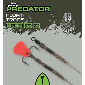 Fox Rage Predator Float Trace 50cm 40lb - Size 4 Barbed Fox Rage Predator Float Trace 50cm 40lb - Size 4 Barbed
