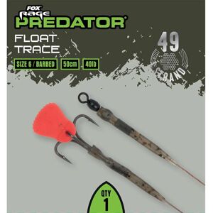 Fox Rage Predator Float Trace 50cm 40lb - Size 6 Barbed Fox Rage Predator Float Trace 50cm 40lb - Size 6 Barbed