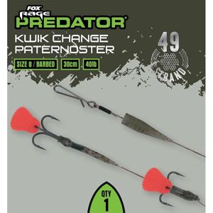Fox Rage Predator Kwik Change Paternoster Trace 30cm 40lb - Size 8 Barbed Fox Rage Predator Kwik Change Paternoster Trace 30cm 40lb - Size 8 Barbed
