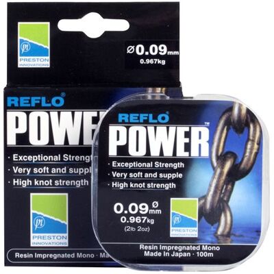 Preston Innovations Reflo Power Line 100m Spool - 7lb 6oz/0.19mm Preston Innovations Reflo Power Line 100m Spool - 7lb 6oz/0.19mm