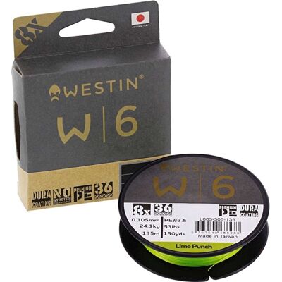 Westin W6 Lime Punch 135m - Braided Fishing Line Westin W6 Lime Punch 135m - Braided Fishing Line