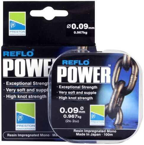 Preston Innovations Reflo Power Line 100m Spool - 5lb 14oz/0.15mm