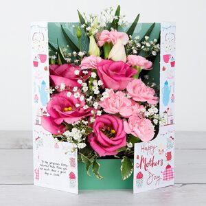 www.flowercard.co.uk Mother's Day Flowers with Spray Carnations, Lisianthus, Gypsophila, Pittosporum and Chico Leaf