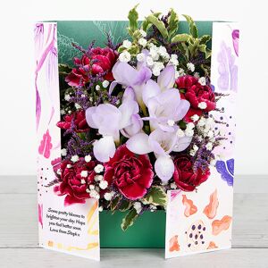 www.flowercard.co.uk Lilac Freesias, Carnations, Lilac Limonium and Gypsophila Flowercard