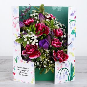 www.flowercard.co.uk Lilac Freesias and Bi-Purple Spray Carnations with Lilac Limonium and Gypsophila Engagement Flowers