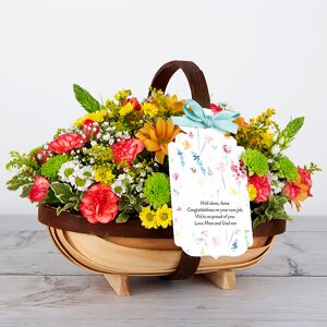 www.flowercard.co.uk Keepsake Trug with Santini's, Chrysanthemum, Solidago and Spray Carnations