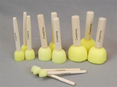 Creativ Company Foam Dabbers, 4x3 Assorted Sizes 12Pcs