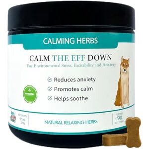 Pets Calm Down Calming dog treats for barking, stress, anxiety (natural herbal)