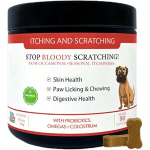 Pets Calm Down Itching and scratching dog treats for skin, licking, chewing, seasonal (natural herbal)