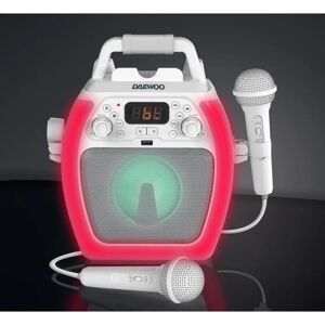 GB Office Daewoo Compact Bluetooth Karaoke Machine - White