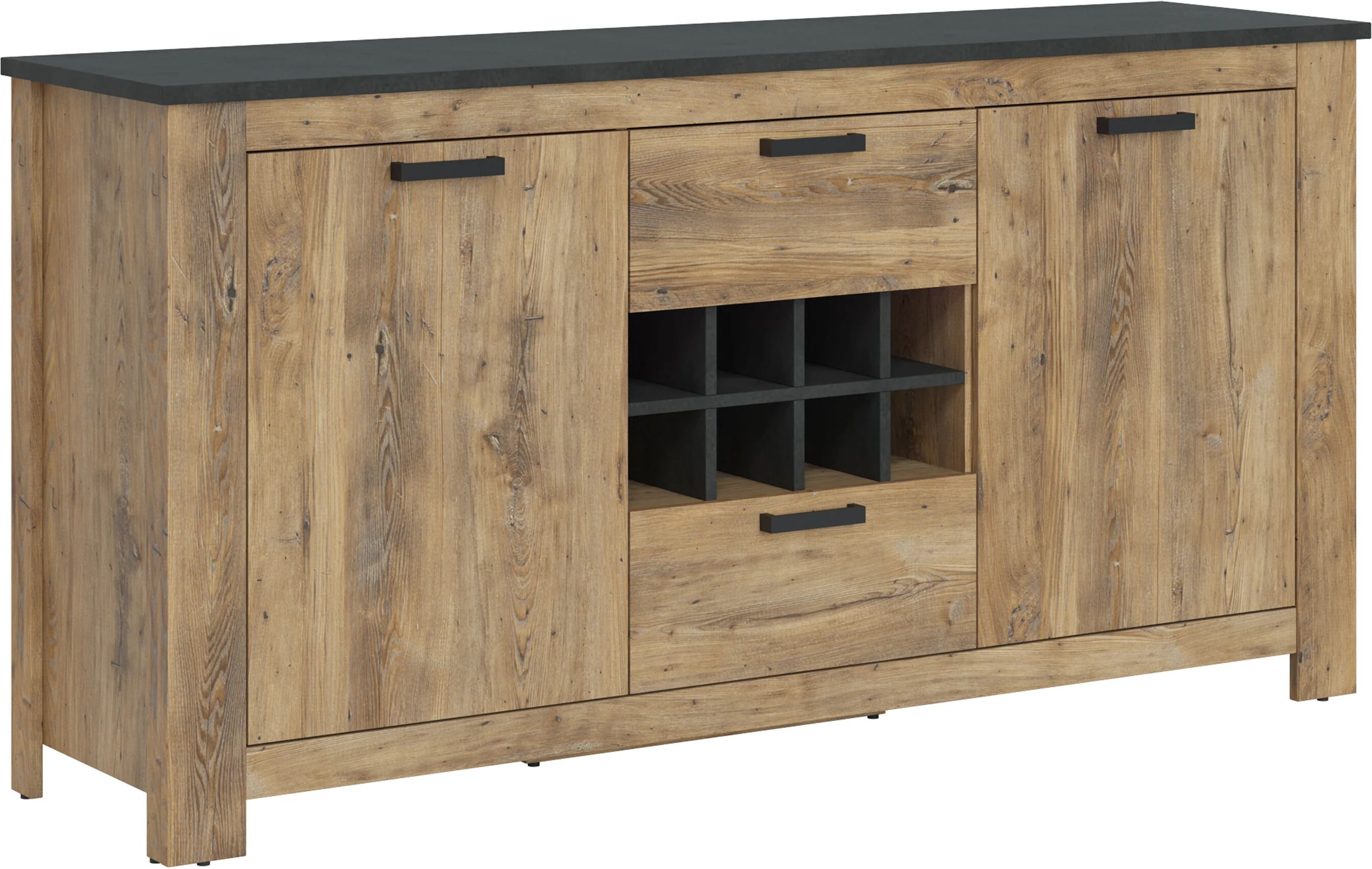 Furniture To Go Rapallo 2 Door 2 Drawer Sideboard With Wine Rack