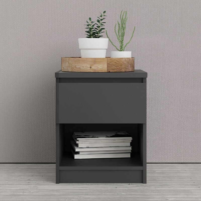 Furniture To Go Naia 1 Drawer 1 Shelf Bedside Cabinet - Available In 4 Colours