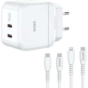 Qdos PowerCube TRIO 45W Power Adapter - White