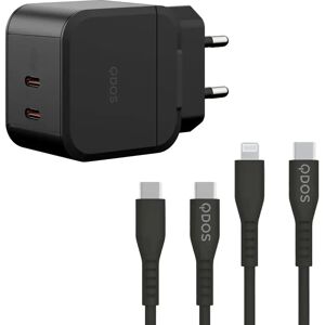 Qdos PowerCube TRIO 45W Power Adapter - Black