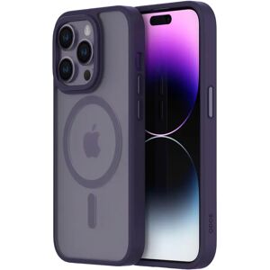 Qdos HYBRID SOFT + SNAP for iPhone 14 Pro - Clear / Deep Purple