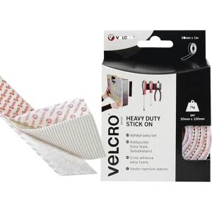 DeWalt Velcro Heavy Duty Stick On Tape White 50mm 1m Pack of 1